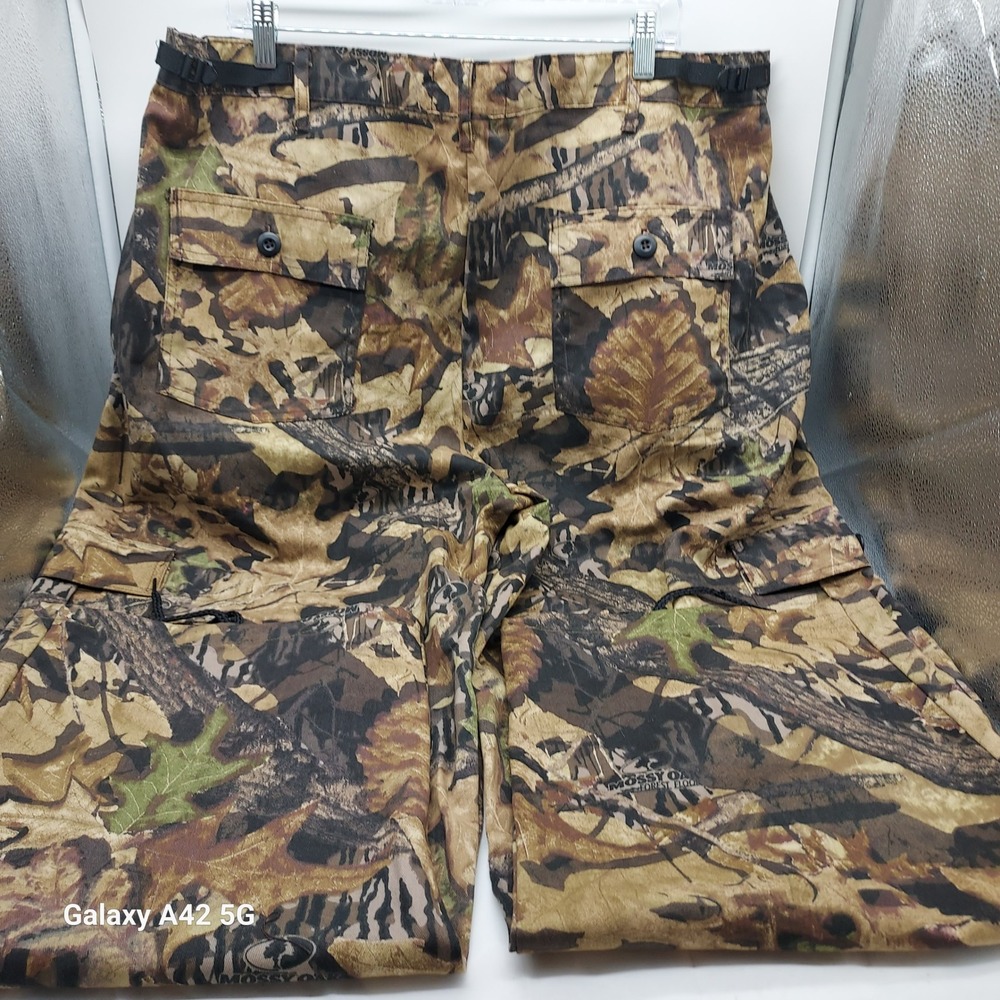 Jerzees Outdoors Mossy Oak Forest Floor Camo Cargo Pants‎ Mens XL 0005K Hunting